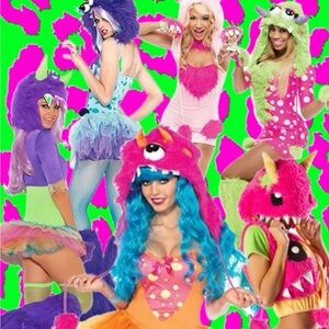 deadstock authentic leg avenue sexy fur monster costume